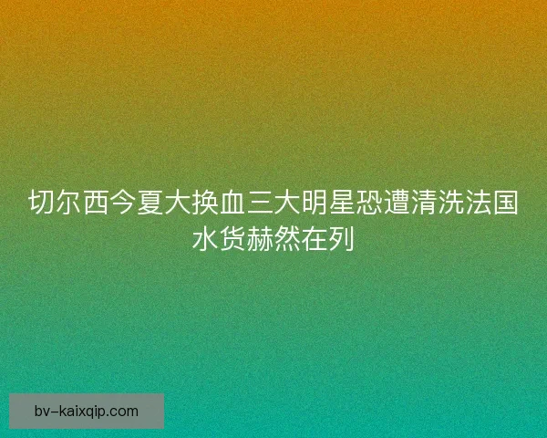 切尔西今夏大换血三大明星恐遭清洗法国水货赫然在列